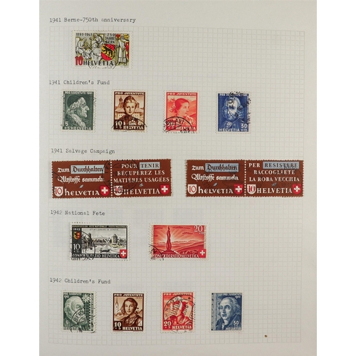 1307 - SWITZERLAND 1854-2020 COMPREHENSIVE COLLECTION in album, mint & used, from 2010 onwards only mint wi... 