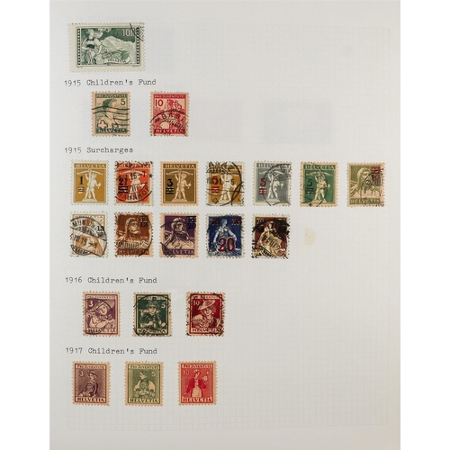 1307 - SWITZERLAND 1854-2020 COMPREHENSIVE COLLECTION in album, mint & used, from 2010 onwards only mint wi... 