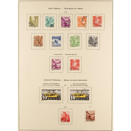 1309 - SWITZERLAND 1862 - 1960's COLLECTION of fine used stamps, note 1862 Sitting to 40c grey & 50c purple... 