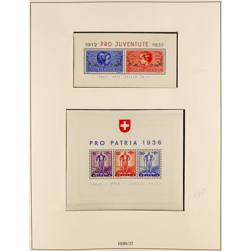 1310 - SWITZERLAND 1900 - 1938 MINT COLLECTION in hingeless album, with a good level of completion for the ... 