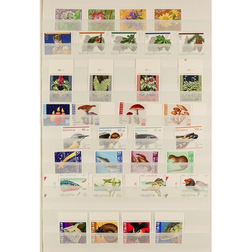 1312 - SWITZERLAND 1910 - 2010 COLLECTION of 500+ never hinged mint stamps, note 1934-1948 Landscapes compl... 