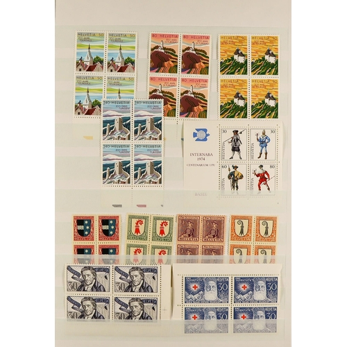 1312 - SWITZERLAND 1910 - 2010 COLLECTION of 500+ never hinged mint stamps, note 1934-1948 Landscapes compl... 