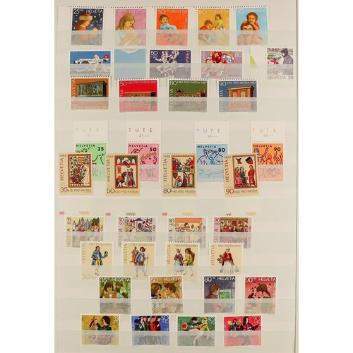 1312 - SWITZERLAND 1910 - 2010 COLLECTION of 500+ never hinged mint stamps, note 1934-1948 Landscapes compl... 