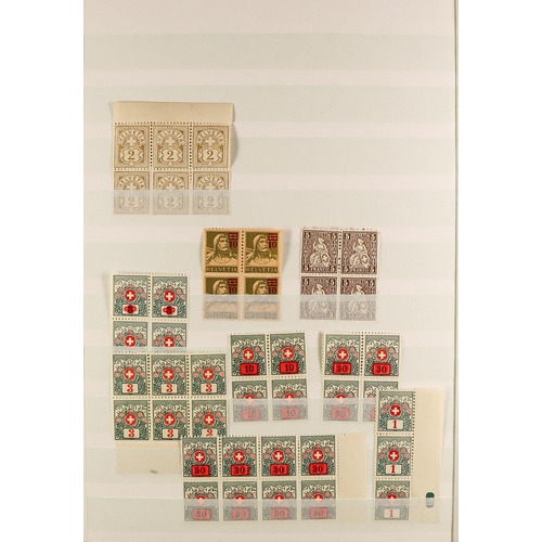 1312 - SWITZERLAND 1910 - 2010 COLLECTION of 500+ never hinged mint stamps, note 1934-1948 Landscapes compl... 