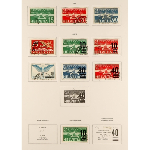 1313 - SWITZERLAND 1919 - 1981 AIR POST VERY FINE USED COLLECTION includes 1919 50c, 1923-37 set with extra... 