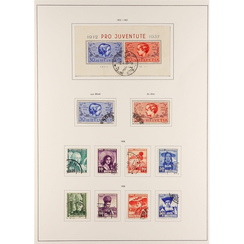 1314 - SWITZERLAND 1923 - 1968 PRO-JUVENTUTE used collection of 200+ stamps & 2 miniature sheets, note the ... 