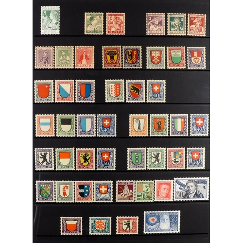 1316 - SWITZERLAND EX DEALER'S BOX OF COLLECTIONS from various sources. Includes Standing Helvetas, 1913-19... 