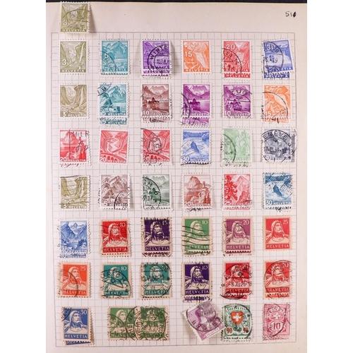 1316 - SWITZERLAND EX DEALER'S BOX OF COLLECTIONS from various sources. Includes Standing Helvetas, 1913-19... 