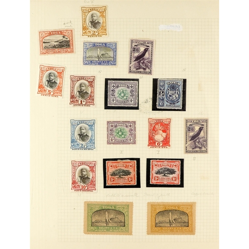 1328 - TONGA 1886 - 1969 MINT COLLECTION on protective pages includes sets, some blocks, note 1886-88, 1893... 