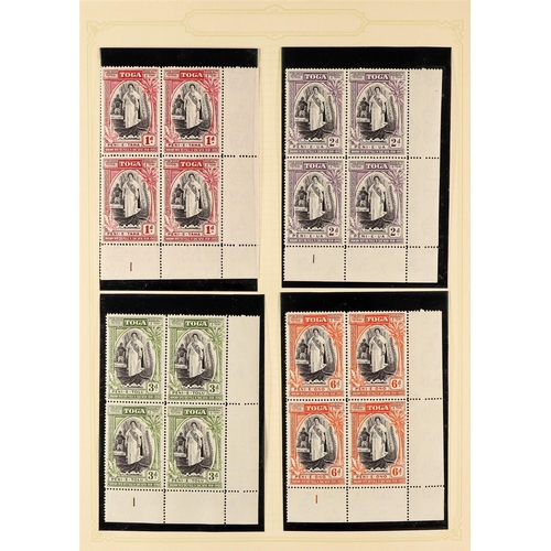 1328 - TONGA 1886 - 1969 MINT COLLECTION on protective pages includes sets, some blocks, note 1886-88, 1893... 