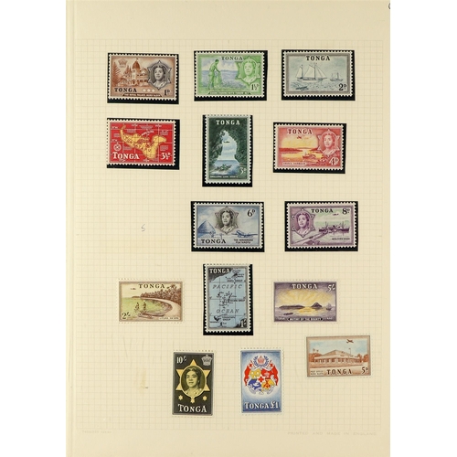 1328 - TONGA 1886 - 1969 MINT COLLECTION on protective pages includes sets, some blocks, note 1886-88, 1893... 