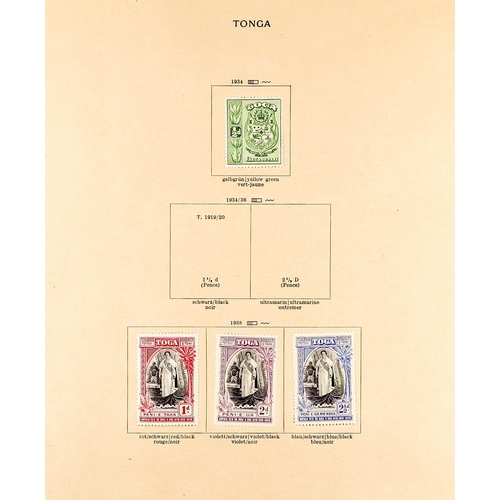 1331 - TONGA 1887 - 1938 COLLECTION of mint & used stamps on pages, stc £1400+. Lot 1331 (M) [c]