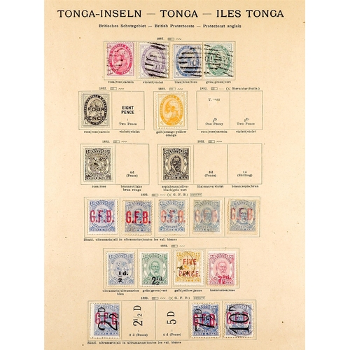 1331 - TONGA 1887 - 1938 COLLECTION of mint & used stamps on pages, stc £1400+. Lot 1331 (M) [c]