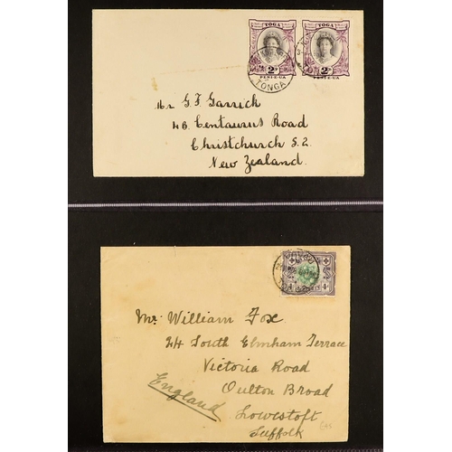 1332 - TONGA 1901 - 1947 COVERS collection of 25 items includes 1901 to England with 