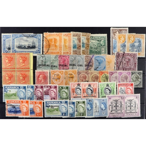 137 - COMMONWEALTH 1860's-1980's mint & used ranges on stock cards, includes Falkland Is 1898 2s6d & 5s mi... 