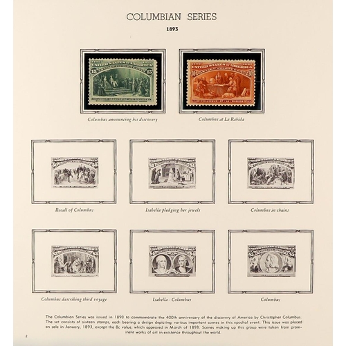 1371 - UNITED STATES 1893 - 1918 MINT COLLECTION on hingeless pages, chiefly commemorative issues, also som... 