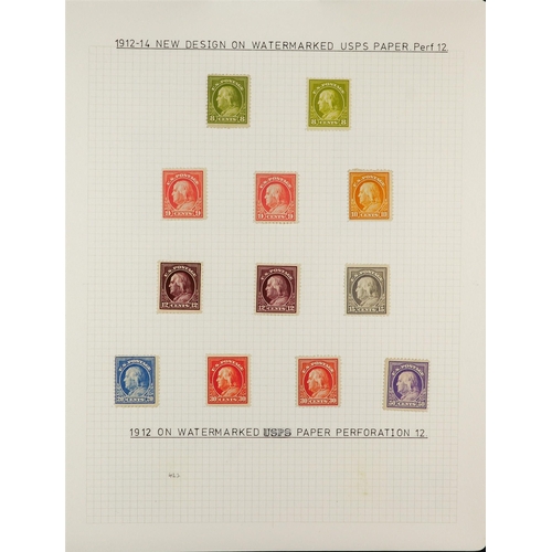 1374 - UNITED STATES 1901 - 1919 COMPREHENSIVE COLLECTION of mostly mint (some used) on around 40 exhibitio... 