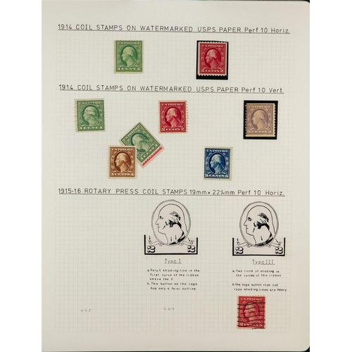 1374 - UNITED STATES 1901 - 1919 COMPREHENSIVE COLLECTION of mostly mint (some used) on around 40 exhibitio... 