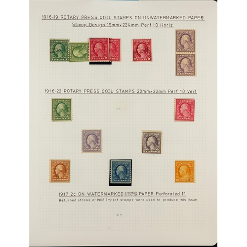 1374 - UNITED STATES 1901 - 1919 COMPREHENSIVE COLLECTION of mostly mint (some used) on around 40 exhibitio... 