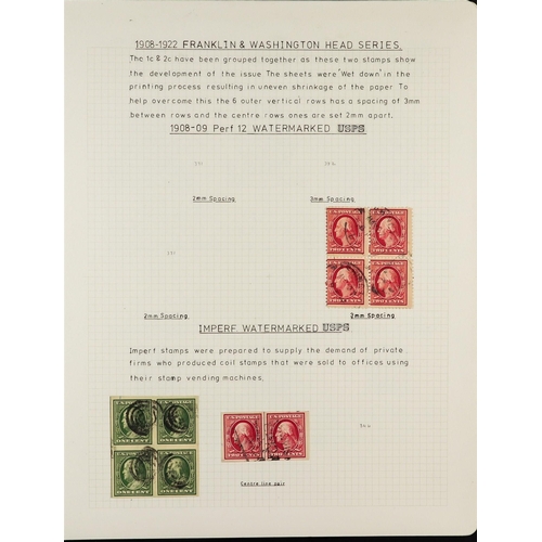 1374 - UNITED STATES 1901 - 1919 COMPREHENSIVE COLLECTION of mostly mint (some used) on around 40 exhibitio... 