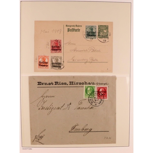 139 - AN UNUSUAL BOX! We see a Bavarian 1895 - 1920 covers collection; Belgium specialized collection on 1... 