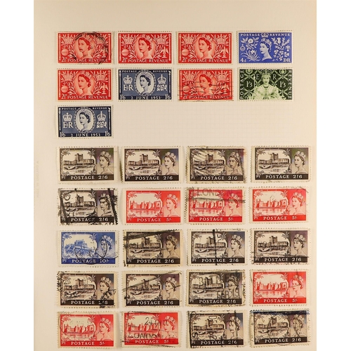 1419 - GREAT BRITAIN 1850's - 1970 COLLECTION IN 3 ALBUMS of around 1800 chiefly used stamps + around 100 c... 