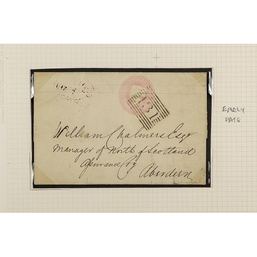 1430 - GB. COVERS & POSTAL HISTORY 1785 – 1858 PRE-PAID COVERS COLLECTION of 12 items on album pages, note ... 