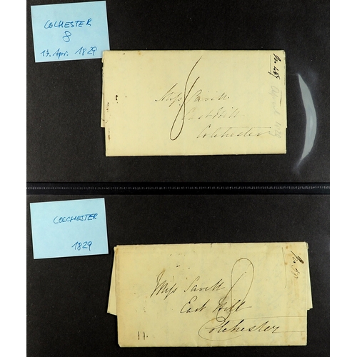 1436 - GB. COVERS & POSTAL HISTORY 1820's - 1890's COLLECTION of 70+ covers in a bulging cover album, inclu... 