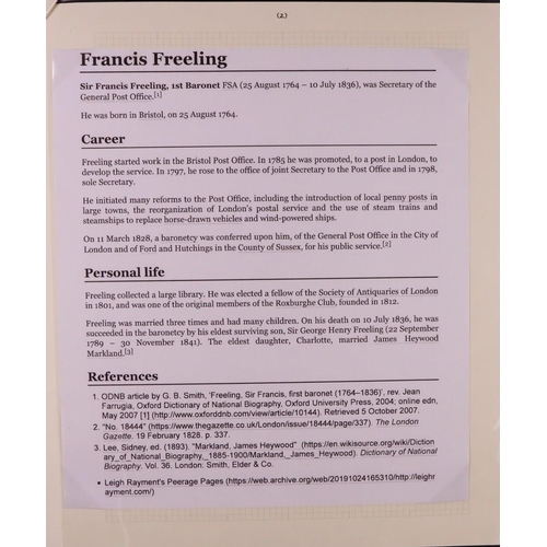 1437 - GB. COVERS & POSTAL HISTORY 1825 (27 Sept) letter headed 'General Post Office' from Sir Francis Free... 