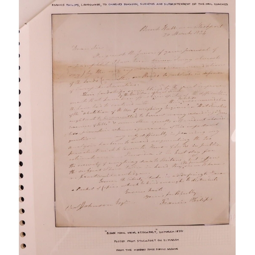 1438 - GB. COVERS & POSTAL HISTORY 1834 (20 Mar) letter from Francis Philips to the surveyor and superinten... 