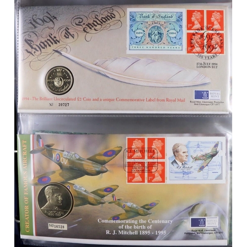 1446 - GB. COVERS & POSTAL HISTORY 1994-2005 ROYAL MAIL / ROYAL MINT COIN COVERS All different collection i... 