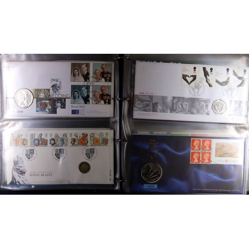 1446 - GB. COVERS & POSTAL HISTORY 1994-2005 ROYAL MAIL / ROYAL MINT COIN COVERS All different collection i... 