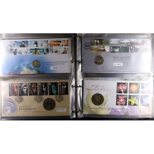 1446 - GB. COVERS & POSTAL HISTORY 1994-2005 ROYAL MAIL / ROYAL MINT COIN COVERS All different collection i... 