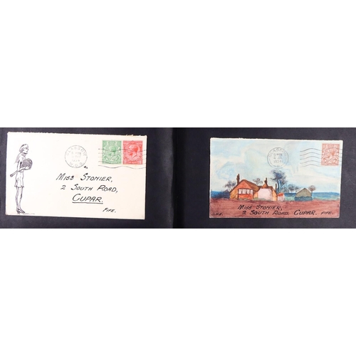 1447 - GB. COVERS & POSTAL HISTORY BEAUTIFUL HAND-ILLUSTRATED COVERS. A stunning collection of 25 envelopes... 