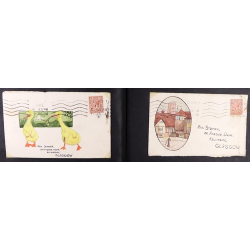 1447 - GB. COVERS & POSTAL HISTORY BEAUTIFUL HAND-ILLUSTRATED COVERS. A stunning collection of 25 envelopes... 