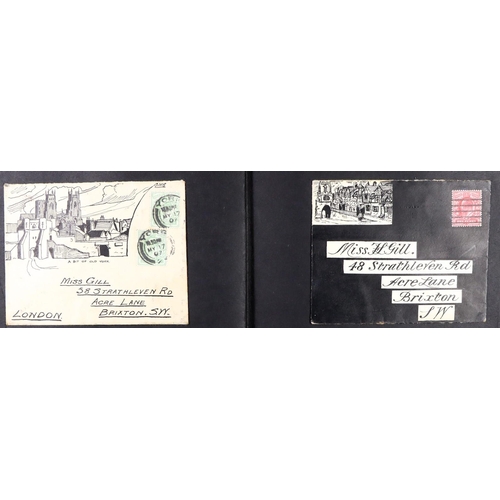 1447 - GB. COVERS & POSTAL HISTORY BEAUTIFUL HAND-ILLUSTRATED COVERS. A stunning collection of 25 envelopes... 