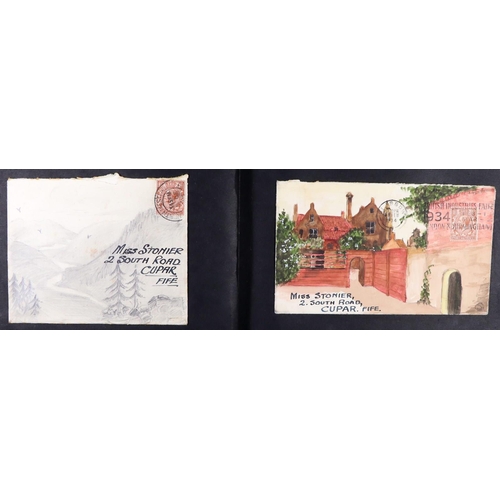 1447 - GB. COVERS & POSTAL HISTORY BEAUTIFUL HAND-ILLUSTRATED COVERS. A stunning collection of 25 envelopes... 