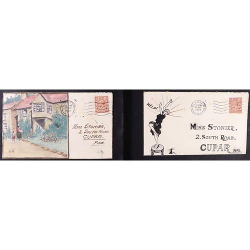 1447 - GB. COVERS & POSTAL HISTORY BEAUTIFUL HAND-ILLUSTRATED COVERS. A stunning collection of 25 envelopes... 