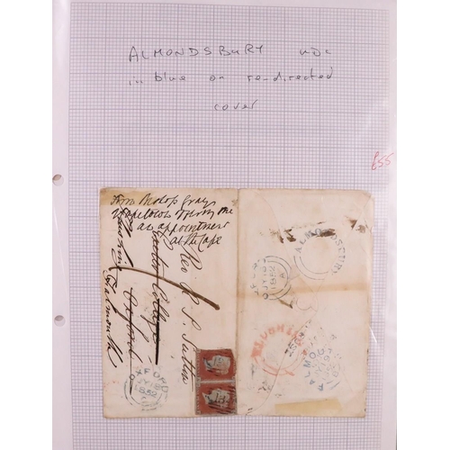 1451 - GB. COVERS & POSTAL HISTORY BRISTOL POSTAL HISTORY COLLECTION of 1841 to 1858 covers both stamped an... 