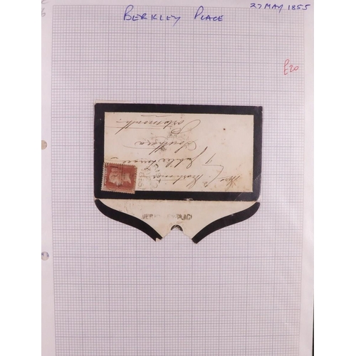 1451 - GB. COVERS & POSTAL HISTORY BRISTOL POSTAL HISTORY COLLECTION of 1841 to 1858 covers both stamped an... 