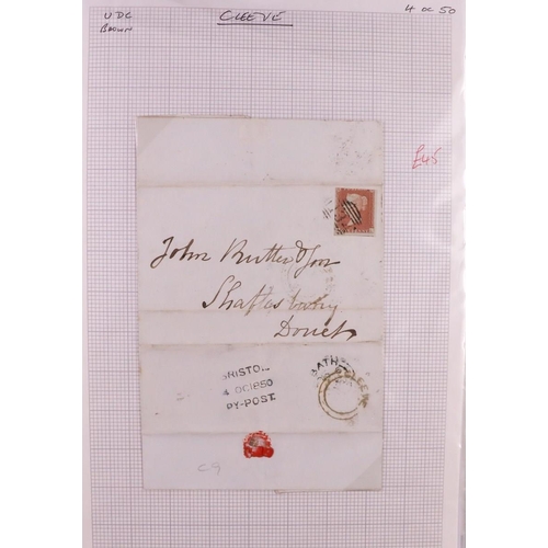 1451 - GB. COVERS & POSTAL HISTORY BRISTOL POSTAL HISTORY COLLECTION of 1841 to 1858 covers both stamped an... 