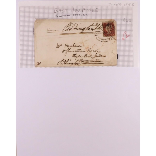 1451 - GB. COVERS & POSTAL HISTORY BRISTOL POSTAL HISTORY COLLECTION of 1841 to 1858 covers both stamped an... 