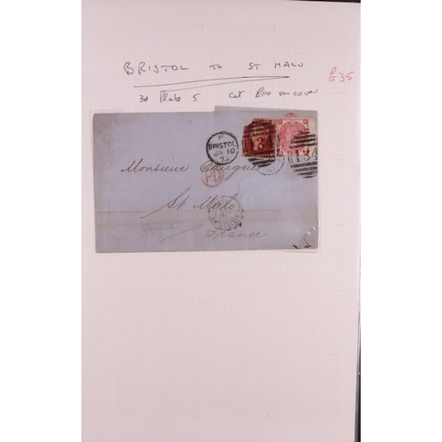 1452 - GB. COVERS & POSTAL HISTORY BRISTOL POSTAL HISTORY COLLECTION of 1823 to 1883 stamped & unstamped co... 