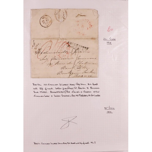 1452 - GB. COVERS & POSTAL HISTORY BRISTOL POSTAL HISTORY COLLECTION of 1823 to 1883 stamped & unstamped co... 