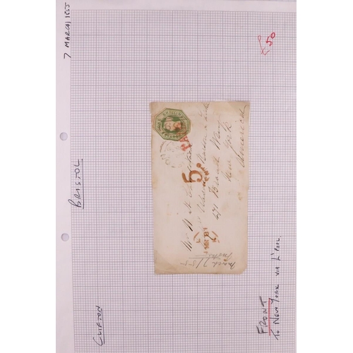 1452 - GB. COVERS & POSTAL HISTORY BRISTOL POSTAL HISTORY COLLECTION of 1823 to 1883 stamped & unstamped co... 