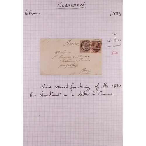 1452 - GB. COVERS & POSTAL HISTORY BRISTOL POSTAL HISTORY COLLECTION of 1823 to 1883 stamped & unstamped co... 