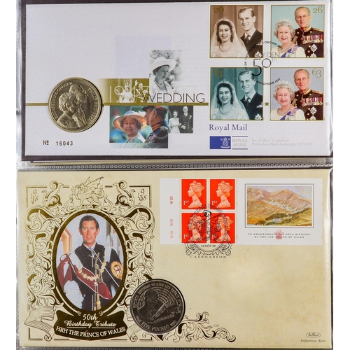 1454 - GB. COVERS & POSTAL HISTORY COIN COVERS 1990's-2020 collection in six albums, includes over 45 cover... 