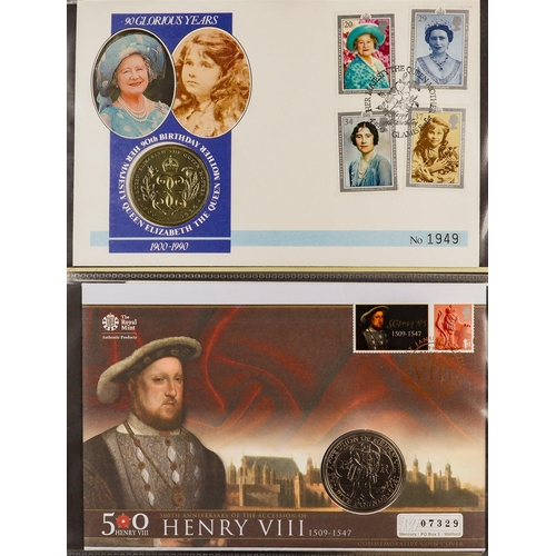 1454 - GB. COVERS & POSTAL HISTORY COIN COVERS 1990's-2020 collection in six albums, includes over 45 cover... 