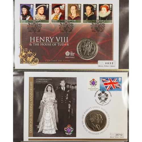 1454 - GB. COVERS & POSTAL HISTORY COIN COVERS 1990's-2020 collection in six albums, includes over 45 cover... 