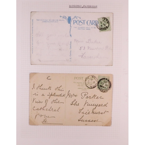 1458 - GB. COVERS & POSTAL HISTORY FAVERSHAM, KENT POSTAL HISTORY COLLECTION IN 6 ALBUMS plus some addition... 